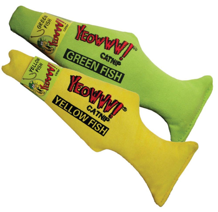 Yeowww! Fish Catnip Toy Green 1ea/7 in