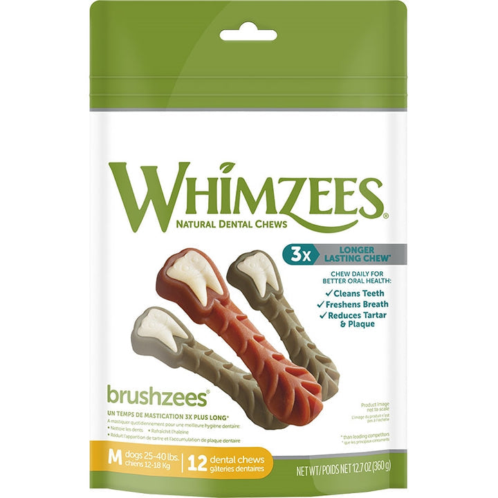 Whimzees Brushzees Medium 12.7 oz. Bag-