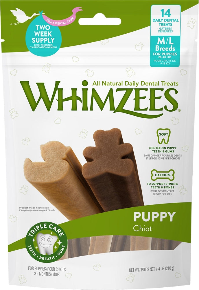 Whimzee Puppy Chews Medium-Large 7.4Oz-