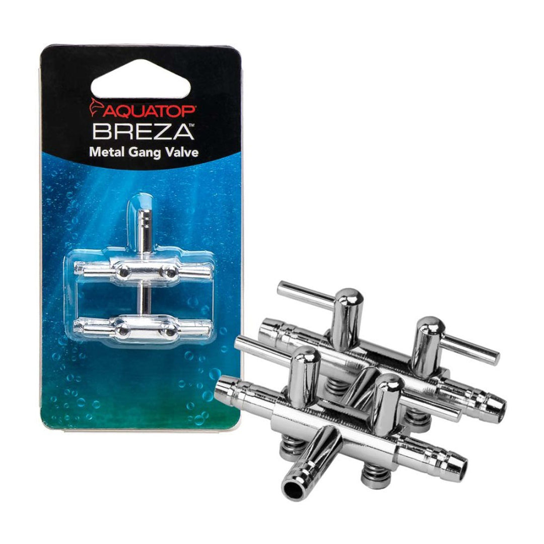 Aquatop BREZA Metal Gang Valve 4-Way Silver 1ea-