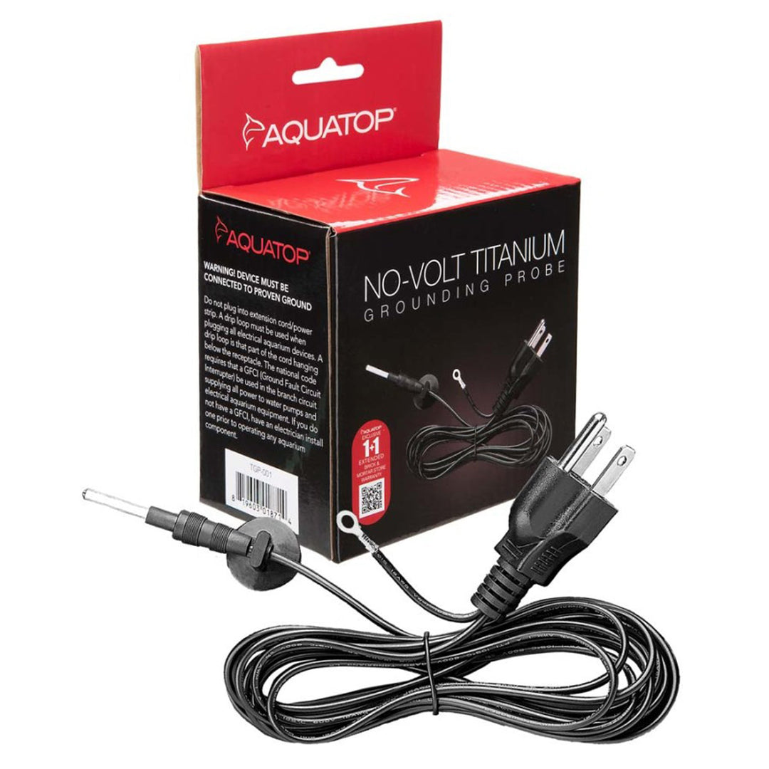 Aquatop NO-VOLT Titanium Aquarium Grounding Probe Black 1ea-