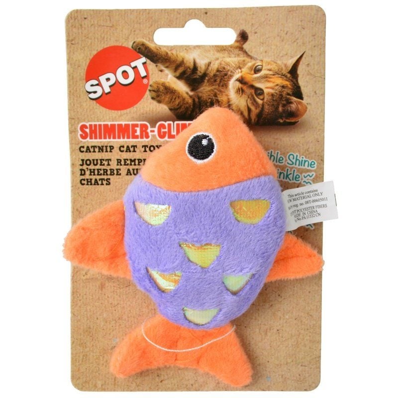 Spot Shimmer Glimmer Fish Catnip Toy - Assorted Colors - 1 Count-