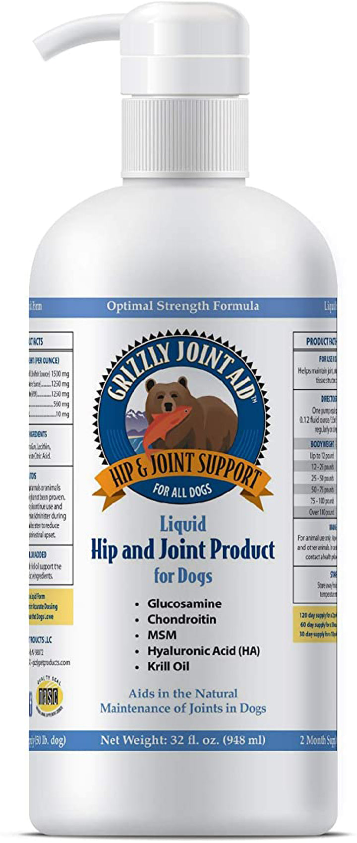 Grizzly Dog Joint Aid Liquid 32oz-