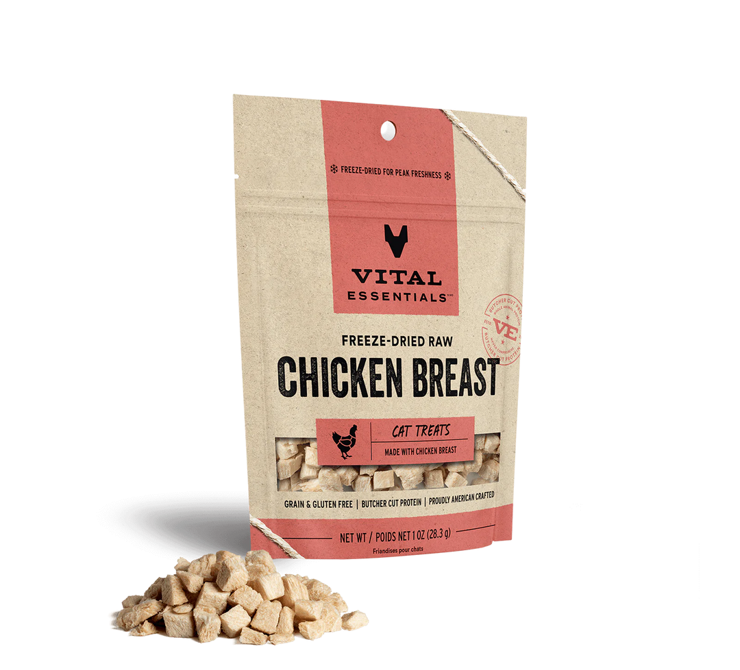 Vital Essentials Cat Freeze-Dried Treat Chicken Breast 1oz-