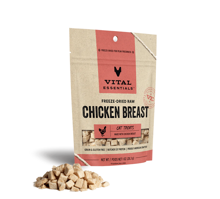 Vital Essentials Cat Freeze-Dried Treat Chicken Breast 1oz-