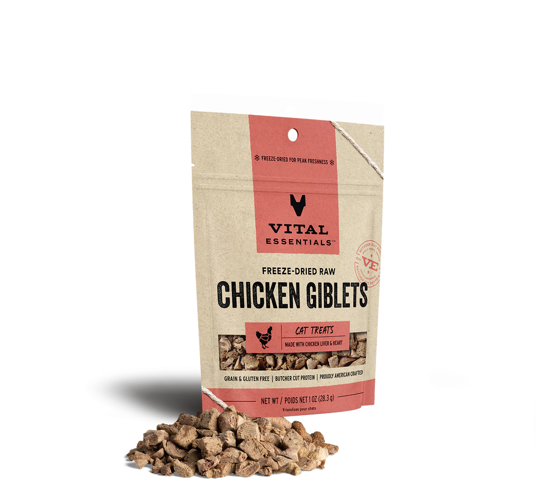 Vital Essentials Cat Freeze-Dried Treat Chicken Giblet 1oz-