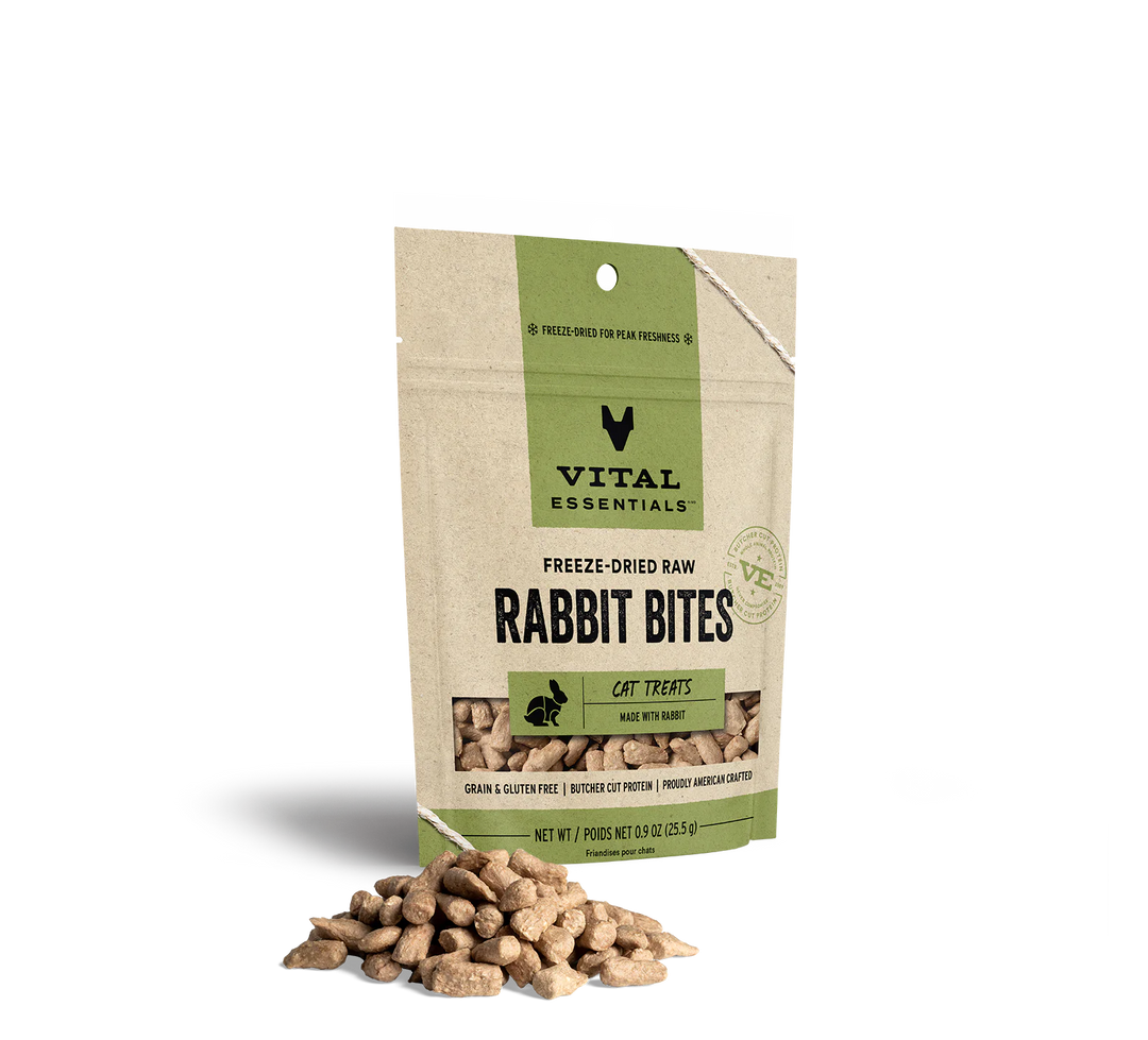 Vital Essentials Cat Freeze-Dried Treat Bites Rabbit 0.9oz.-