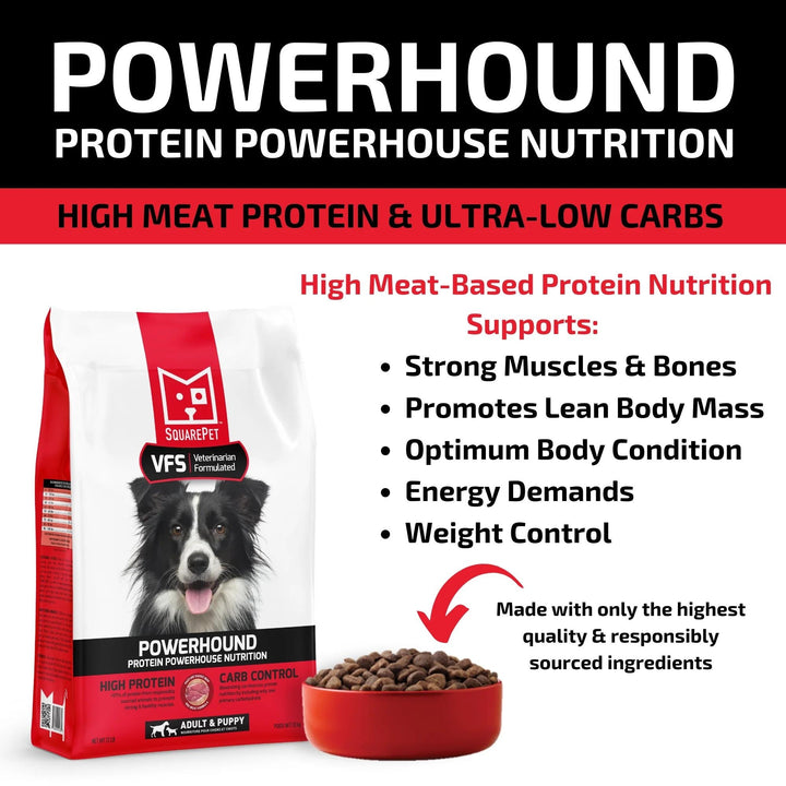 Square Pet VFS Powerhound Dog 22Lb Red Meat