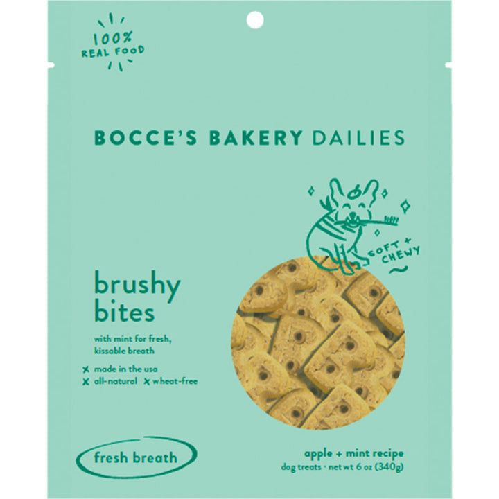 Bocces Dog Soft Chews Brushy Bites 6oz-