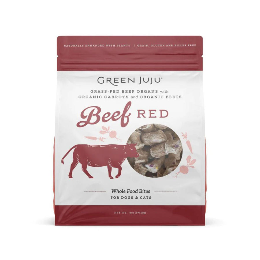 Green Juju Dog Freeze Dried Topper Beef Red 18oz-