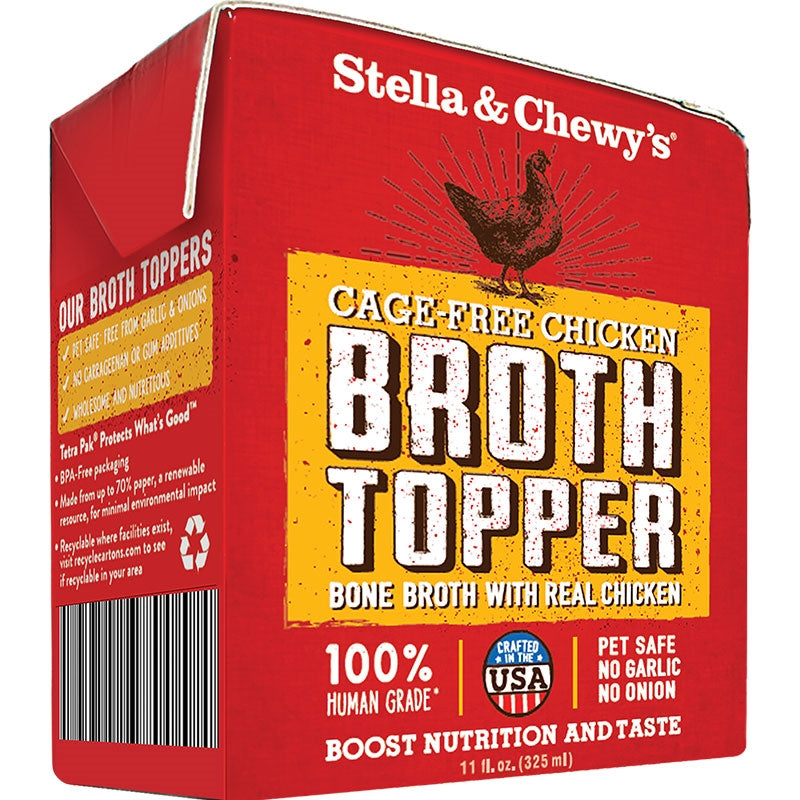 Stella and Chewys Dog Broth Topper Chicken 11oz-