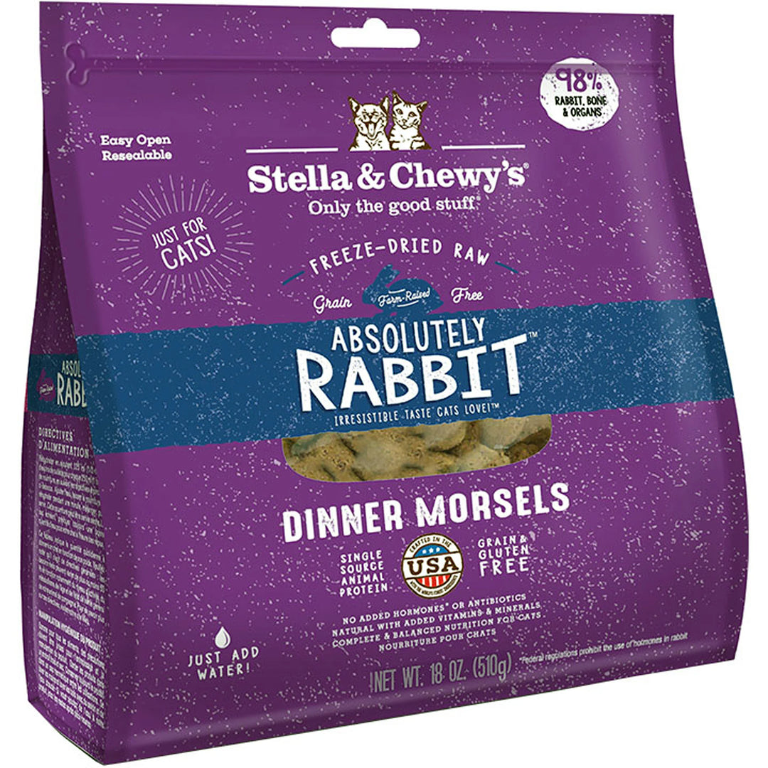 Stella and Chewys Cat Freeze-Dried Dinner Rabbit 18oz.-