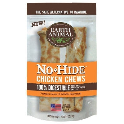 Earth Animal No Hide Chicken Chews Dog Treats; 7 Inch; 2 Pack-