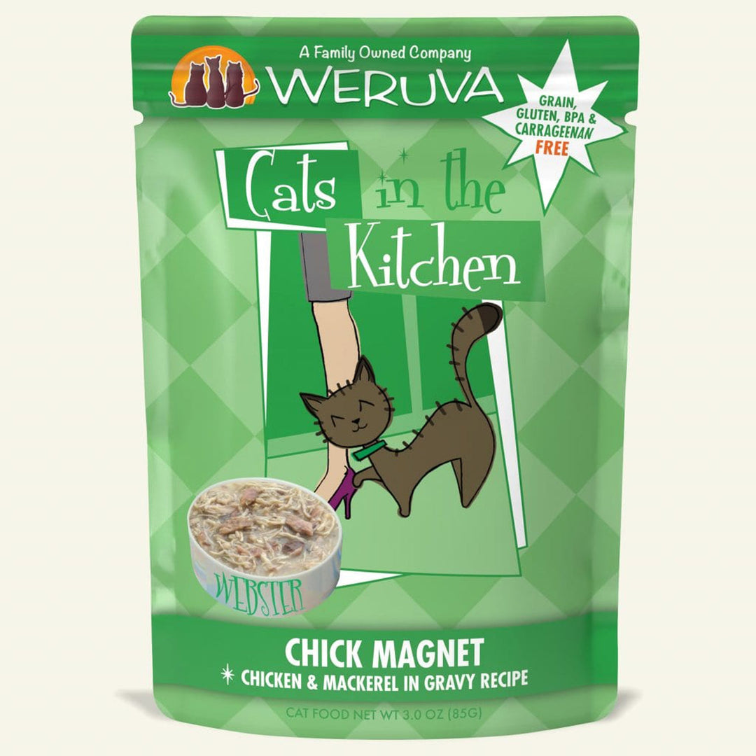 Cats In The Kitchen Chick Magnet Chicken & Mackerel in Gravy 3oz. Pouch (Case of 12)