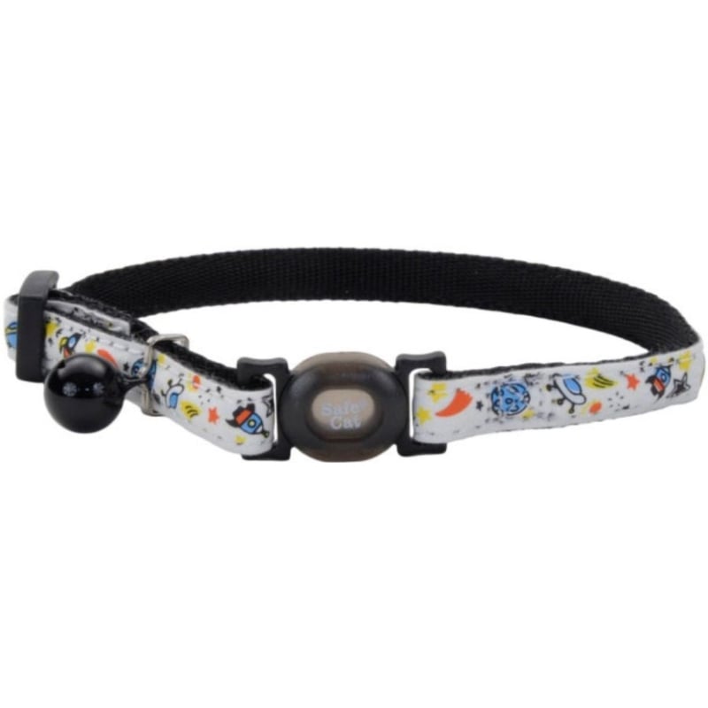 Coastal Pet Safe Cat Glow in the Dark Adjustable Collar Galaxy - 12in.L x 3/8in.W-