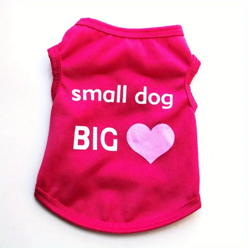 Small dog big heart dog Vest for Summer Fun