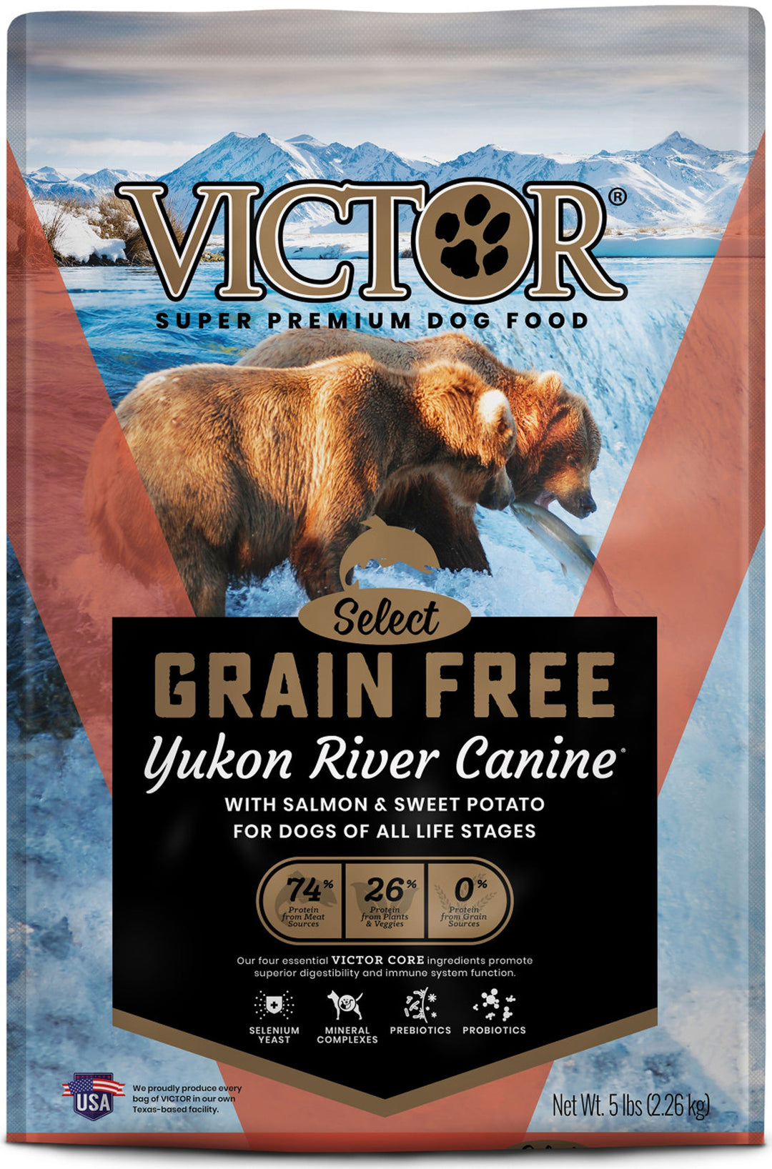 Victor Super Premium Dog Food Select Grain Free Dry Dog Food Yukon River 1ea/5 lb