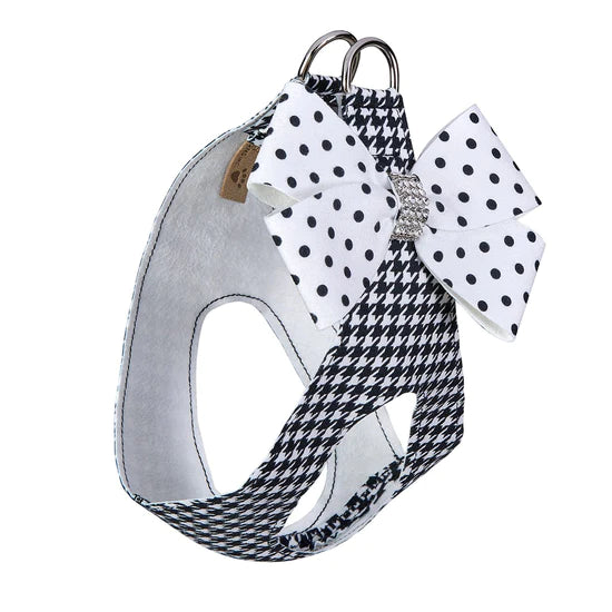 Polka Dot Nouveau Bow Step In Harness-