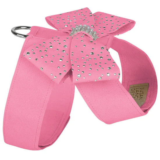 Silver Stardust Nouveau Bow Tinkie Harness-TC-Perfect Pink-