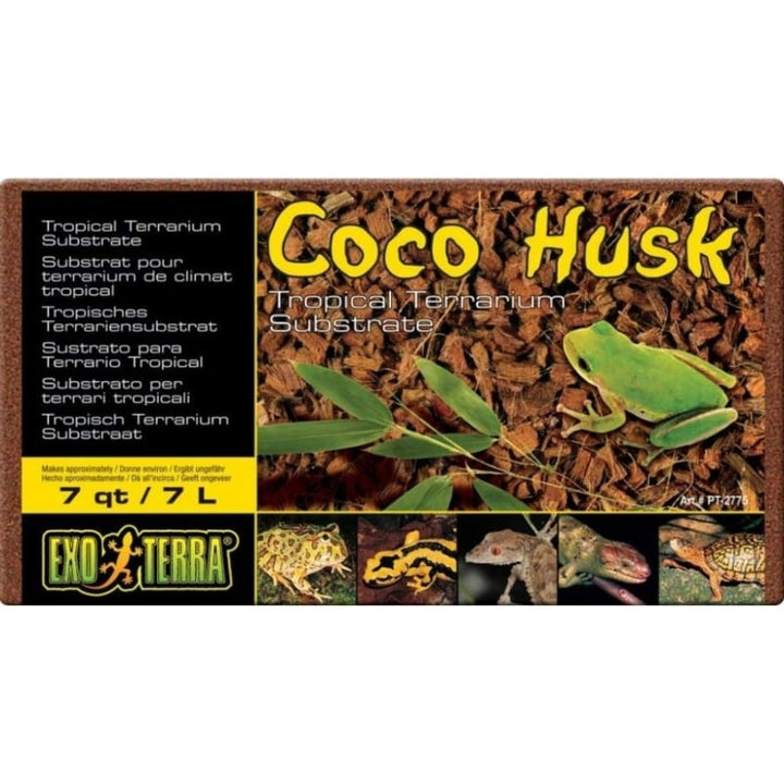 Exo Terra Coco Husk Brick Tropical Terrarium Reptile Substrate - 7 qt-