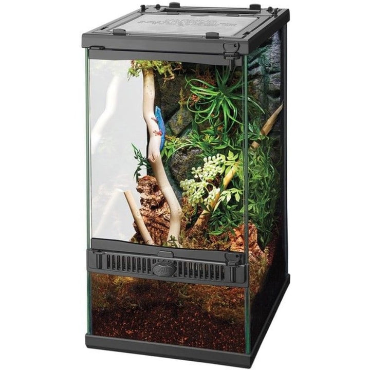 Zilla Front Opening Terrarium with Realistic Rock Foam Background 8"L x 10"W x 15"H - 1 count-