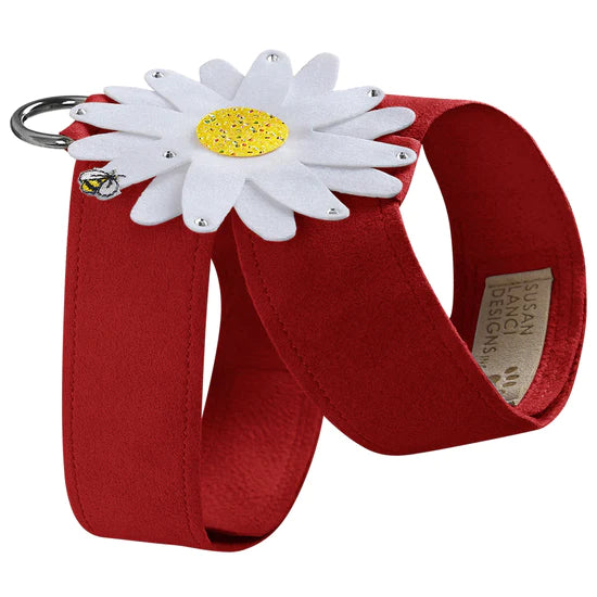 Large Daisy with AB Crystal Stellar Center Tinkie Harness-TC-Red-