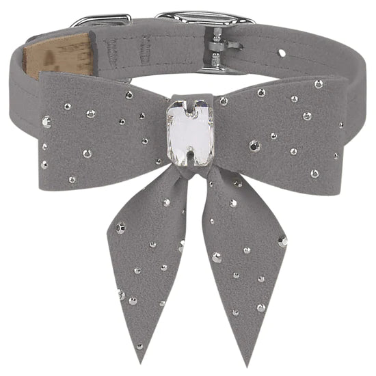 Silver Stardust Tail Bow Collar-TC-Platinum-