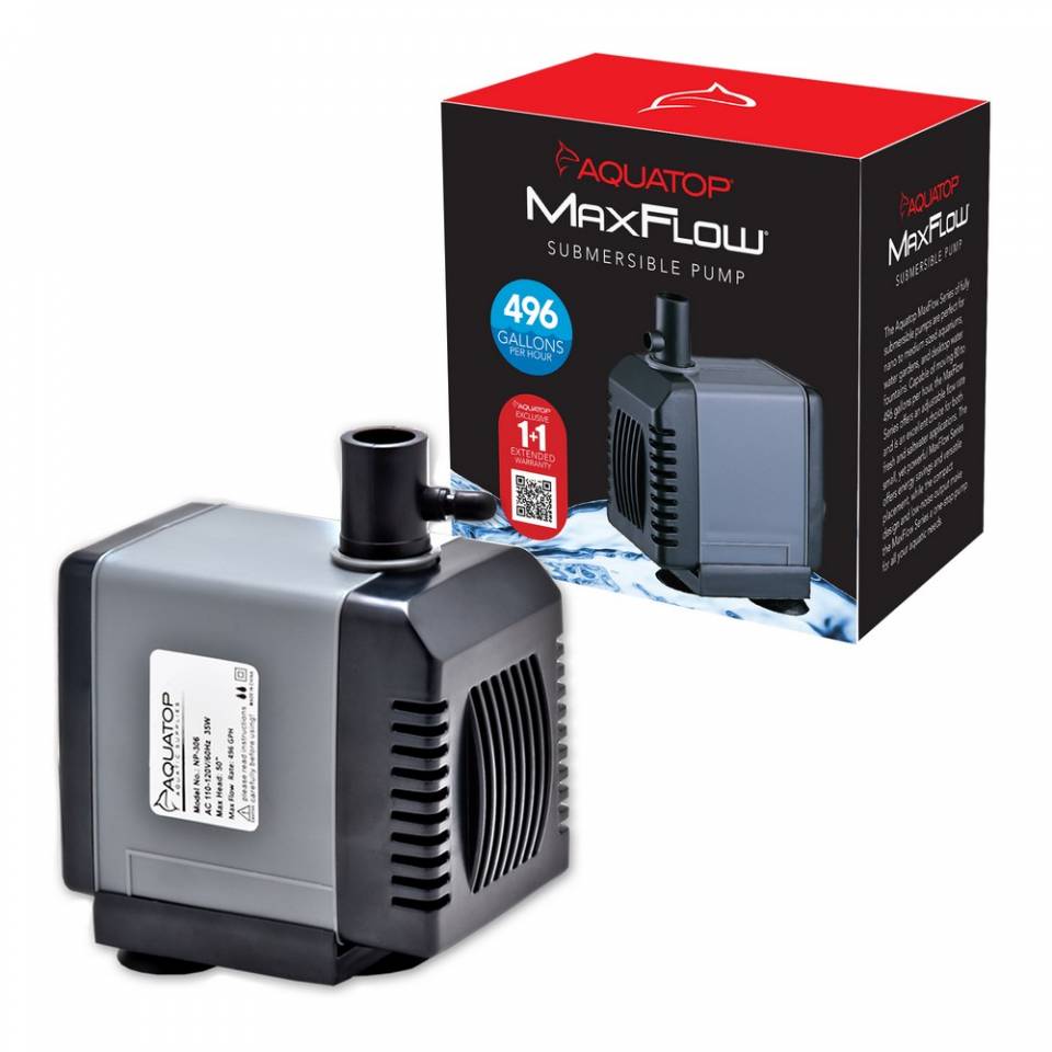 Aquatop NP-306 Aquarium Submersible Water Pump Black, Grey 1ea-