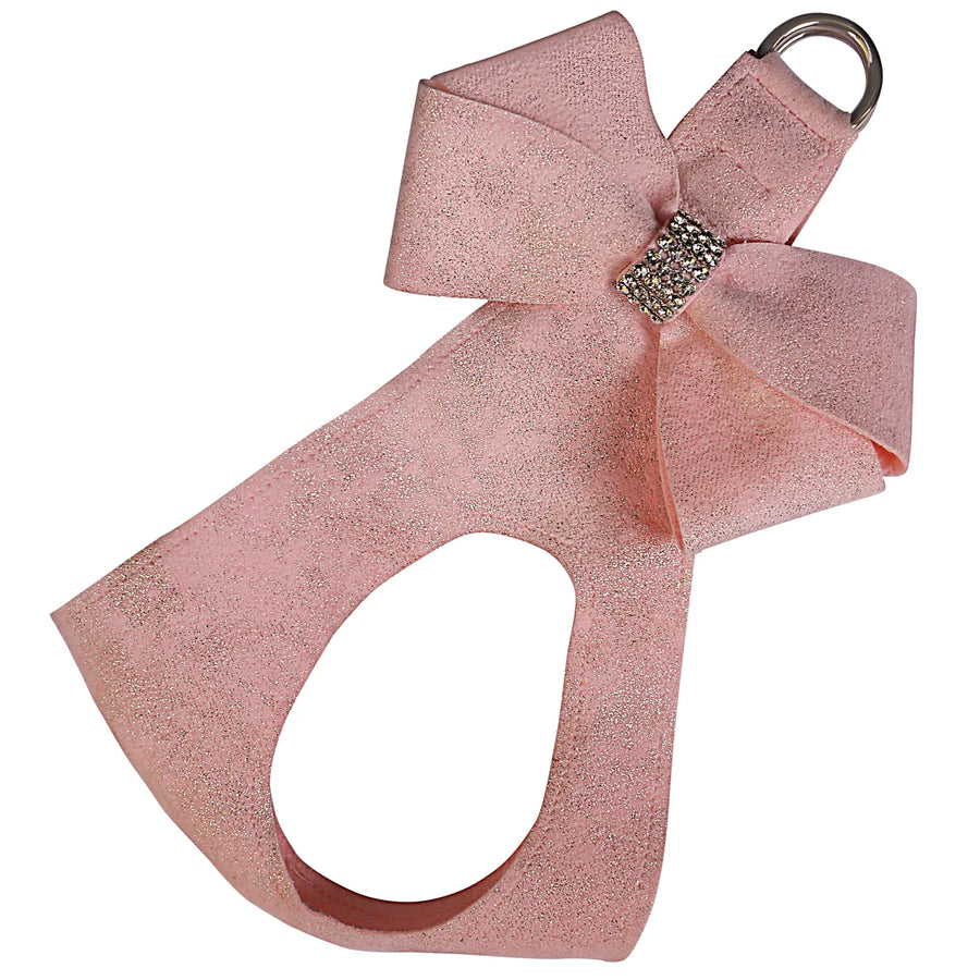 Puppy Pink Glitzerati Nouveau Bow Step In Harness-TC-Puppy Pink Glitzerati-