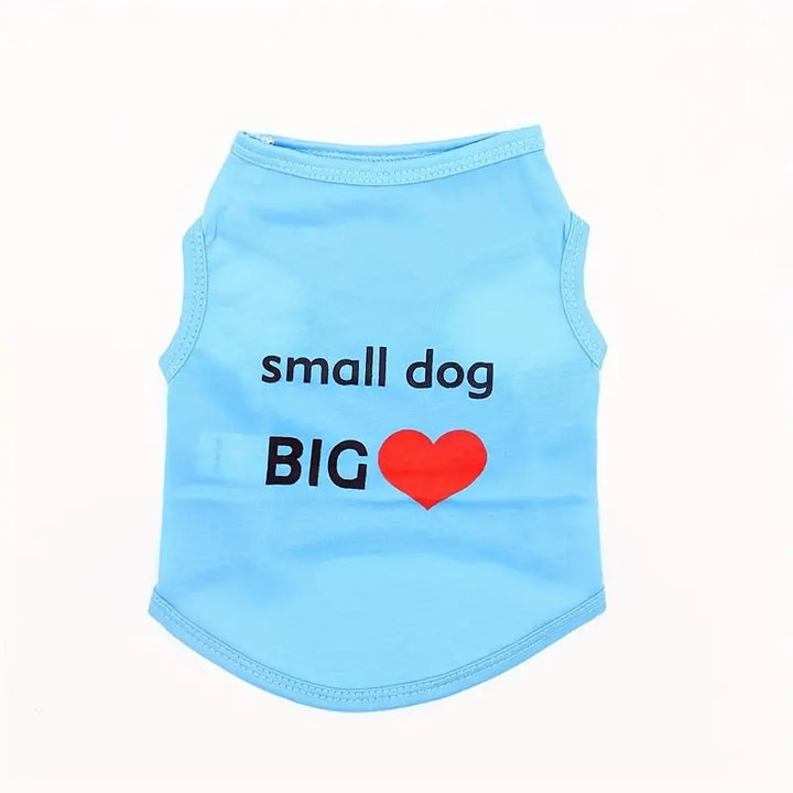 Small dog big heart dog Vest for Summer Fun