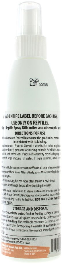 Miracle Care Reptile Spray - Kills Mites on Reptiles - 8 oz-