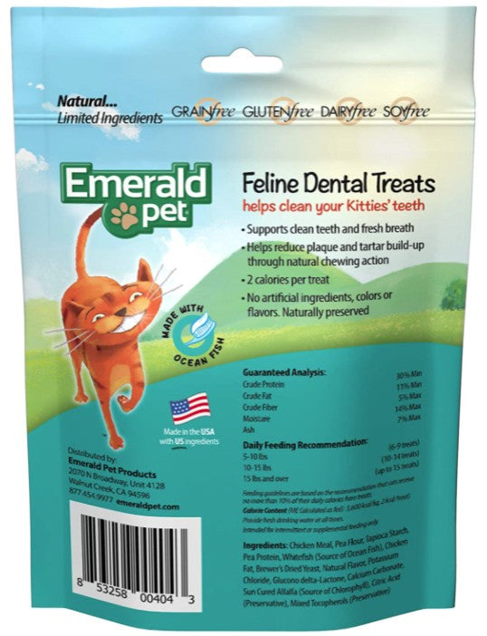 Emerald Pet Feline Dental Treats Ocean Fish Flavor - 3 oz-