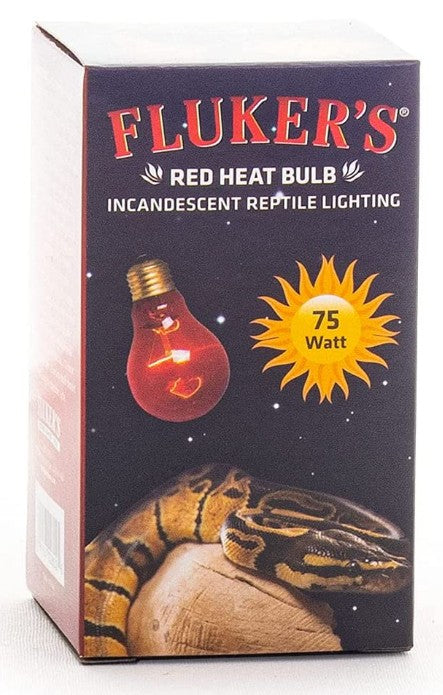 Flukers Red Heat Incandescent Bulb - 75 Watt-