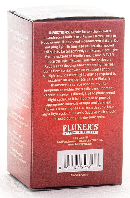 Flukers Red Heat Incandescent Bulb - 100 Watt-