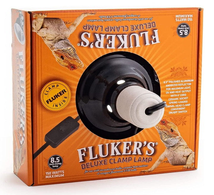 Flukers Clamp Lamp with Switch - 150 Watt (8.5" Diameter)-