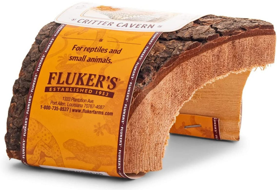 Flukers Critter Cavern Corner Half-Log Small - 1 count-