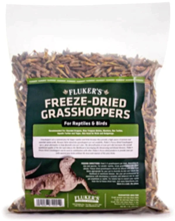 Flukers Freeze-Dried Grasshoppers for Reptiles and Birds - 1 lb-