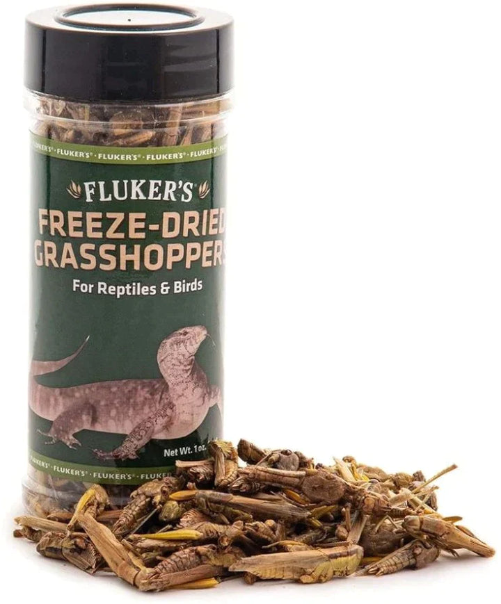 Flukers Freeze-Dried Grasshoppers for Reptiles and Birds - 1 oz-