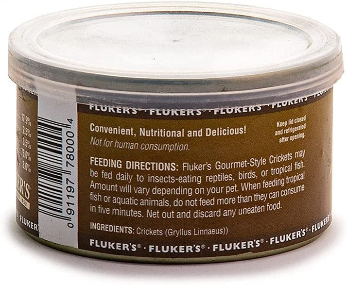 Flukers Gourmet Style Canned Crickets - 1.2 oz-