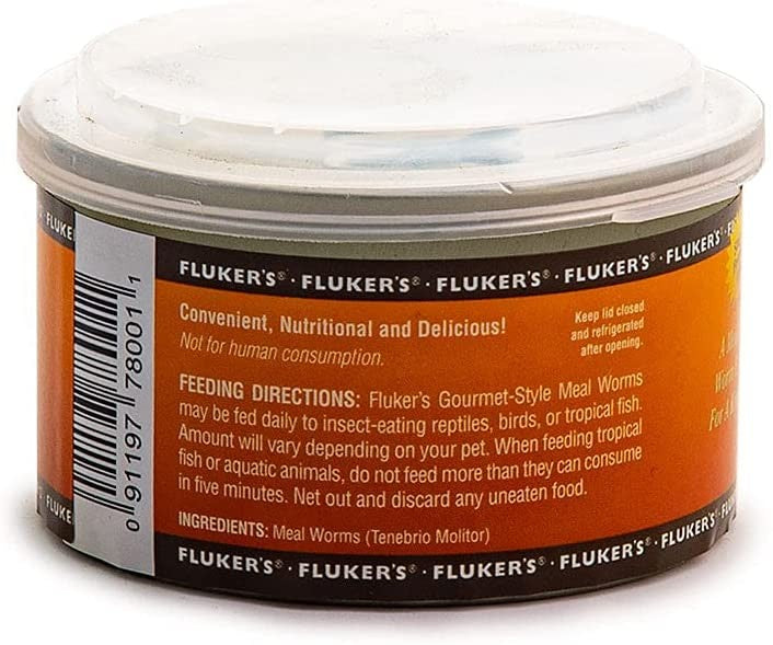 Flukers Gourmet Style Canned Mealworms - 1.2 oz-