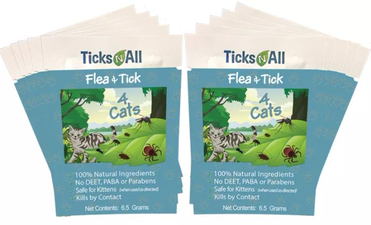 All Natural Flea and Tick Wipes 4 Cats (10 count.) 1.50 lb-10 COUNT-1-