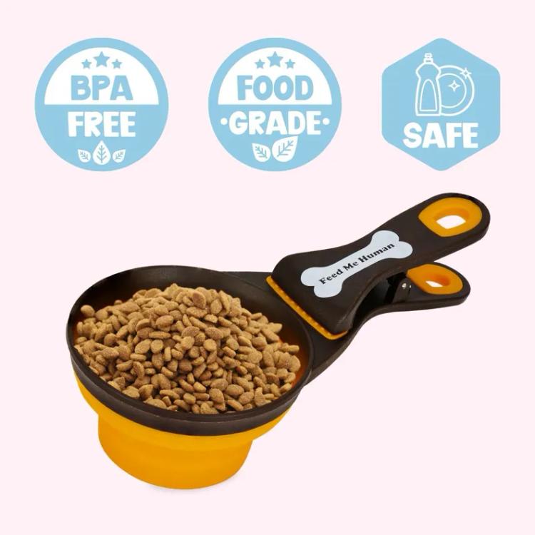 "Feed Me Human" Orange Dog Food Scooper - E13165-201-