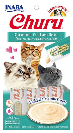 Inaba Churu Chicken with Crab Flavor Recipe Creamy Cat Treat-