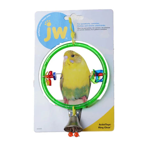 JW Pet ActiviToys Ring Clear with Bell for Parakeets, Canaries, Finches and Similar Sized Birds-1 count-