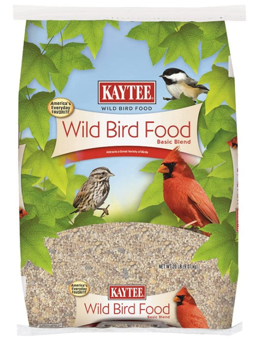 Kaytee Wild Bird Food Basic Blend With Grains And Black Oil Sunflower Seed - 20 lbs-