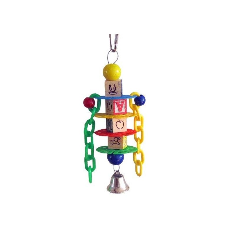 AE Cage Company Happy Beaks Petite Learning Blocks Assorted Bird Toy-1 count-