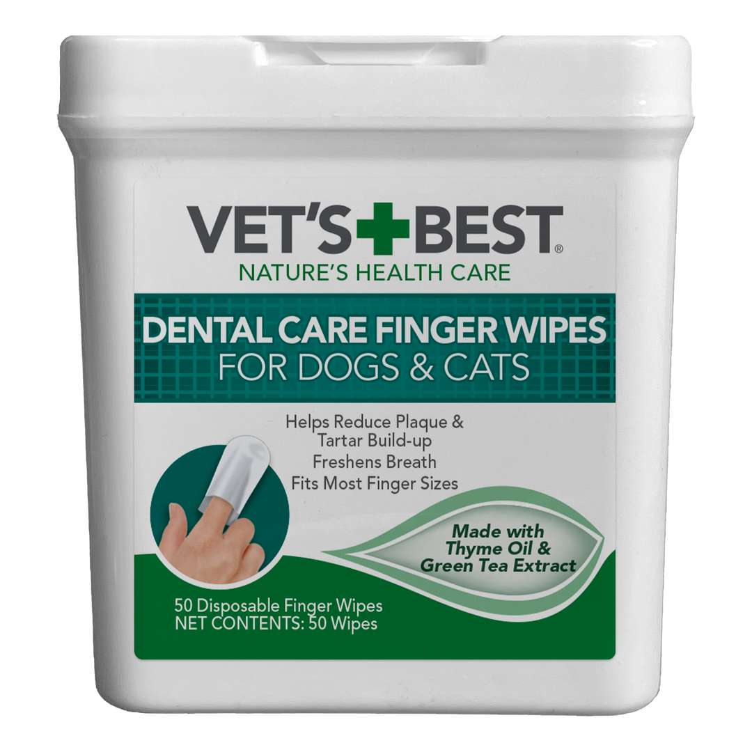 Vet's Best Dental Care Finger Wipes for Dogs and Cats 1ea/50 ct-