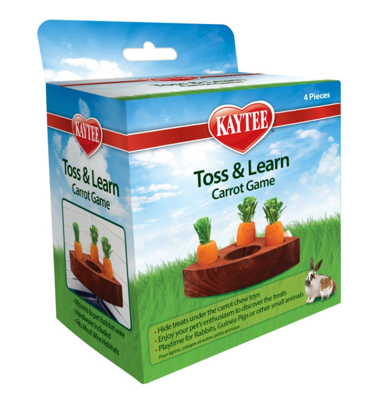 Kaytee Toss & Learn Carrot Game - 1 Pack - (4 Pieces)-