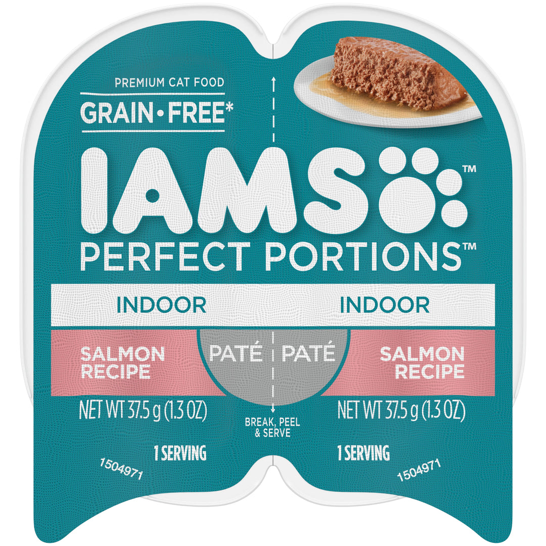 IAMS Perfect Portions Paté Indoor Adult Wet Cat Food Salmon 24ea/2.6 oz, 24 pk-