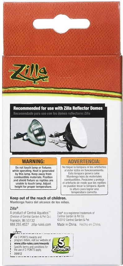 Zilla Night Time Black Light Incandescent Heat Bulb - 50 Watts-